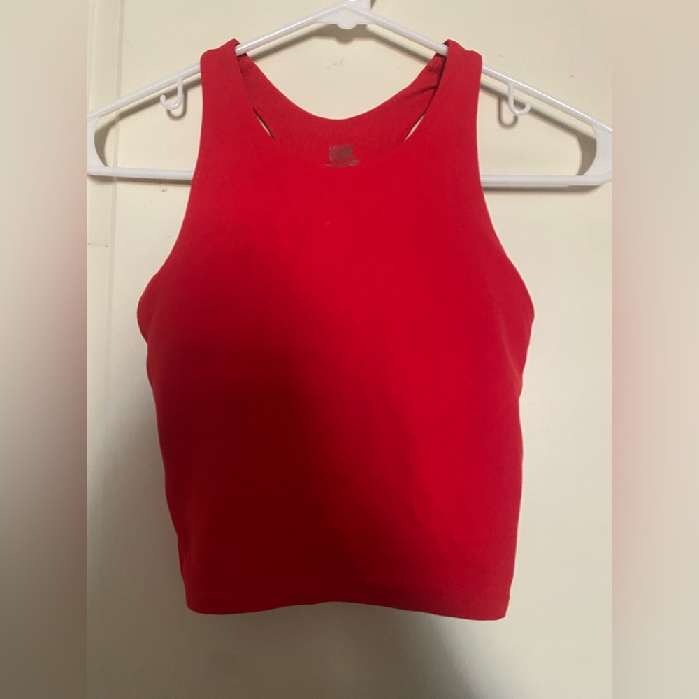Athleta Girl long distance bra red large